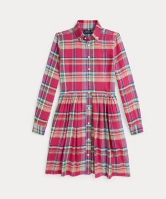 ＜POLO RALPH LAUREN CHILDRENS WEAR ＞チェック　コットン　マドラス　シャツドレス　ＣＷＰＯＤＲＳＧ３Ｄ２１０７３