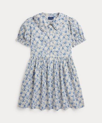 ＜POLO RALPH LAUREN CHILDRENS WEAR ＞ブルーベリープリント　コットン　シャツドレス　ＣＷＰＯＤＲＳＧ３Ｄ２１１２８