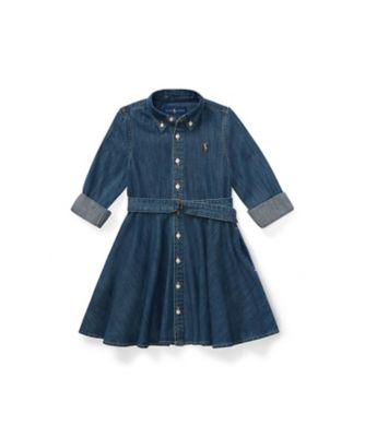 ＜POLO RALPH LAUREN CHILDRENS WEAR ＞ベルテッド　コットン　デニム　シャツドレス