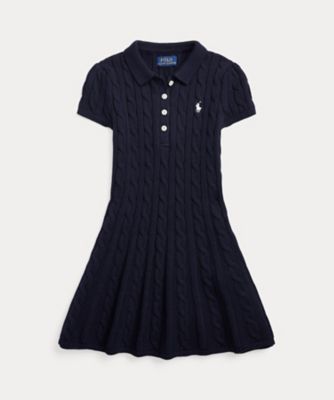 ＜POLO RALPH LAUREN CHILDRENS WEAR ＞ケーブルニット　コットン　Ｐｏｌｏ　セーター　ドレス