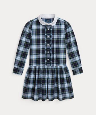 ＜POLO RALPH LAUREN CHILDRENS WEAR ＞チェック　コットン　ポプリン　シャツドレス