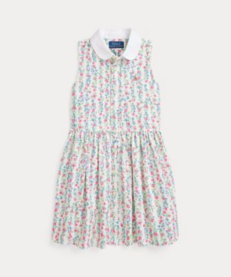 ＜POLO RALPH LAUREN CHILDRENS WEAR ＞フローラル　コットン　オックスフォード　シャツドレス　ＣＷＰＯＤＲＳＲ３Ｄ２０９８２