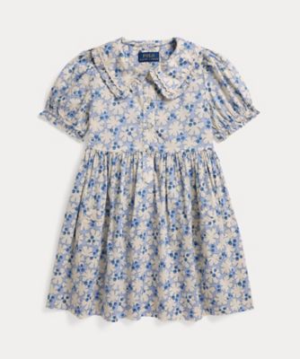 ＜POLO RALPH LAUREN CHILDRENS WEAR ＞ブルーベリープリント　コットン　シャツドレス　ＣＷＰＯＤＲＳＲ３Ｄ２１１５６