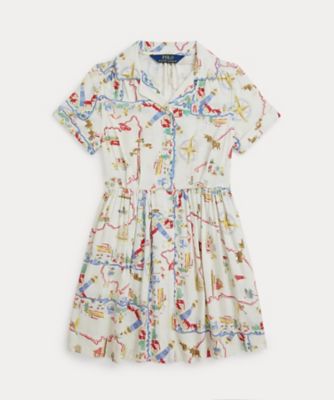 ＜POLO RALPH LAUREN CHILDRENS WEAR ＞プリンテッド　フィット　＆　フレア　ドレス　ＣＷＰＯＤＲＳＲ３Ｄ２１１６１