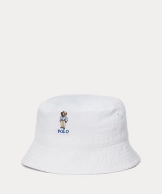 ＜POLO RALPH LAUREN CHILDRENS WEAR ＞Ｐｏｌｏ　ベア　コットン　ツイル　バケット　ハット　ＣＷＰＯＨＧＳＩＪ４２０１２５