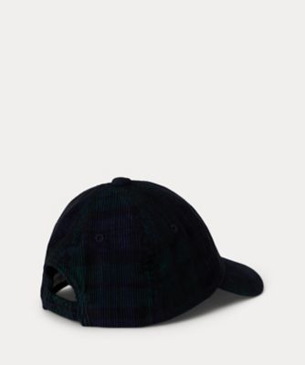 チェック Polo ベア コーデュロイ ボール キャップ