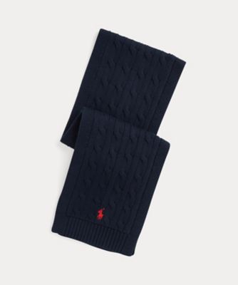 ＜POLO RALPH LAUREN CHILDRENS WEAR ＞ケーブルニット　コットン　スカーフ　ＣＷＰＯＨＧＳＹＪ３２００５７