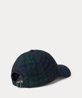 チェック Polo ベア コーデュロイ ボール キャップ