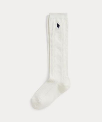 ＜POLO RALPH LAUREN CHILDRENS WEAR ＞ケーブルニット　ニーハイ　ソックス　ＣＷＰＯＨＯＳＧ９Ｘ２００２６