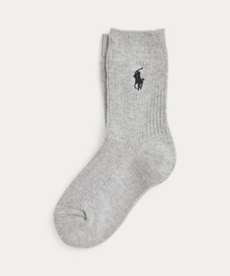 ＜POLO RALPH LAUREN CHILDRENS WEAR ＞リブ　クルー　ソックス　ＣＷＰＯＨＯＳＴ９Ｘ２００１５