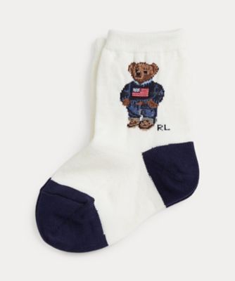 ＜POLO RALPH LAUREN CHILDRENS WEAR ＞Ｐｏｌｏ　ベア　クルー　ソックス　ＣＷＰＯＨＯＳＴ９Ｘ２００１７