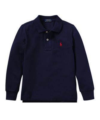 ＜POLO RALPH LAUREN CHILDRENS WEAR ＞コットン　メッシュ　ロングスリーブ　ポロシャツ