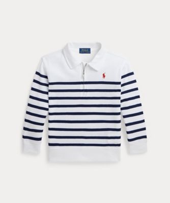 ストライプド スパ テリー クォータージップ スウェットシャツ | POLO 