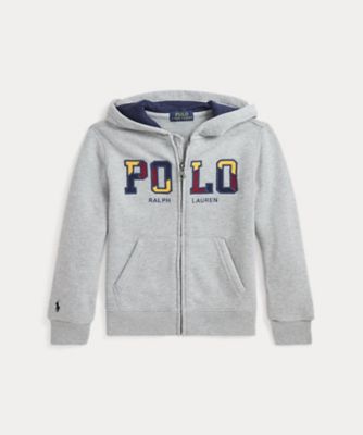 POLO RALPH LAUREN CHILDRENS WEAR /ポロ ラルフ ローレン チルドレンズウェア コーデュロイロゴ　フリース　フルジップ　フーディ