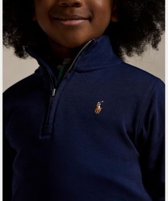 【超希少】POLO SPORT コットンジャケット 希少カラー 極美品 コットン インターロック クォータージップ プルオーバー