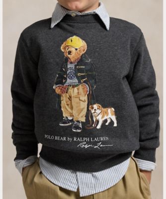 ラルフローレン　Polo ベア フリース スウェットシャツ　赤　2才-90 ラルフローレン Polo ベア フリース スウェットシャツ 赤 2才-90