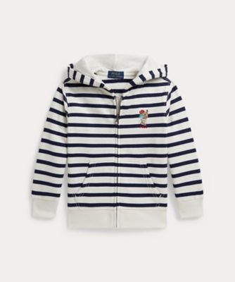 ＜POLO RALPH LAUREN CHILDRENS WEAR ＞Ｐｏｌｏ　ベア　ストライプド　フリース　フーディ　ＣＷＰＯＫＮＩＢ８０２１５４５