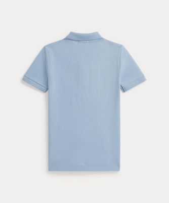 ポロラルフローレン 現行　新品✨　コットン　刺繍　ポロシャツ　ブルー　L POLO RALPH LAUREN（ポロ・ラルフローレン） コットン100％ 鹿の子