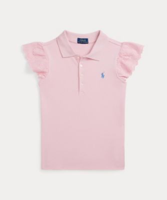 ＜三越伊勢丹/公式＞ POLO RALPH LAUREN CHILDRENS WEAR /ポロ ラルフ ローレン チルドレンズウェア アイレット ストレッチ メッシュ ポロシャツ 650ピンク トップス【三越伊勢丹/公式】