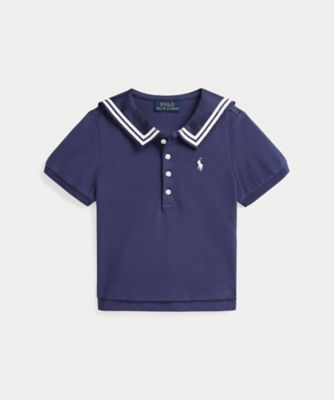 POLO RALPH LAUREN CHILDRENS WEAR /ポロ ラルフ ローレン チルドレンズウェア ストレッチ メッシュ セーラー ポロシャツ CWPOKNIR8020508