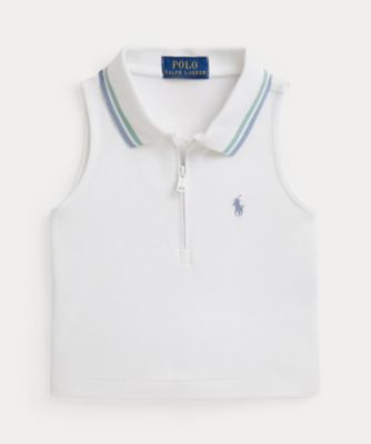 ＜POLO RALPH LAUREN CHILDRENS WEAR ＞ストレッチ　メッシュ　ハーフジップ　ボクシー　ポロシャツ　ＣＷＰＯＫＮＩＲ８０２０５７５