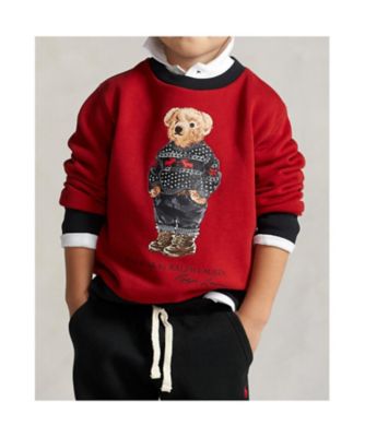 ラルフローレン　Polo ベア フリース スウェットシャツ　赤　2才-90 Polo ベア フリース スウェットシャツ | POLO RALPH LAUREN