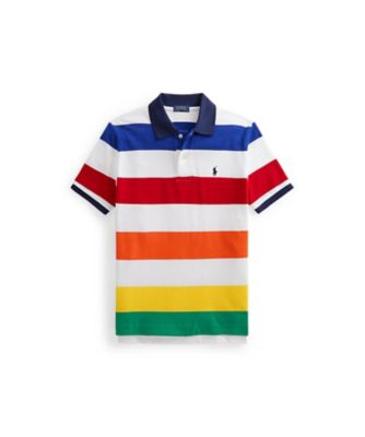 ＜POLO RALPH LAUREN CHILDRENS WEAR ＞ストライプド　コットン　メッシュ　ポロシャツ
