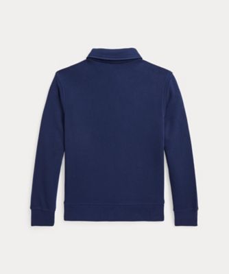 【美品】Ralph Lauren スウェットシャツ ネイビー フレンチ テリー カラード スウェットシャツ