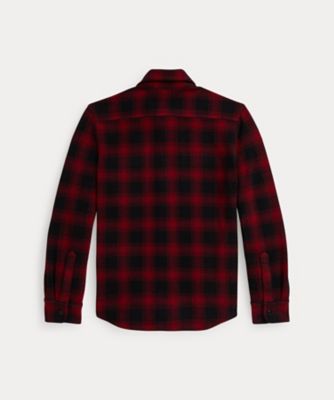 チェック ニット フランネル シャツ ジャケット