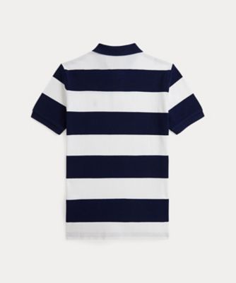 Polo Ralph Lauren ストライプポロシャツ ラルフローレン Polo Ralph Laurenポロシャツ 紺白ストライプ L - メルカリ