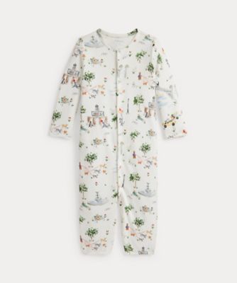＜POLO RALPH LAUREN CHILDRENS WEAR ＞ＲＬ　ベビー　ｘ　Ｒｉｌｅｙ　Ｓｈｅｅｈｅｙ　ガウンカバーオール　ＣＷＰＯＯＰＣＩ１Ｍ２０１６９