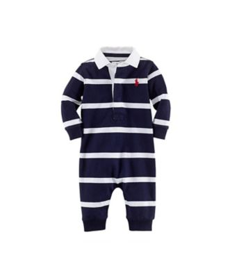ストライプド コットン ラグビー カバーオール | POLO RALPH LAUREN