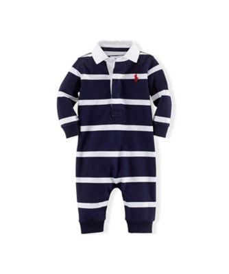 ストライプド コットン ラグビー カバーオール | POLO RALPH LAUREN