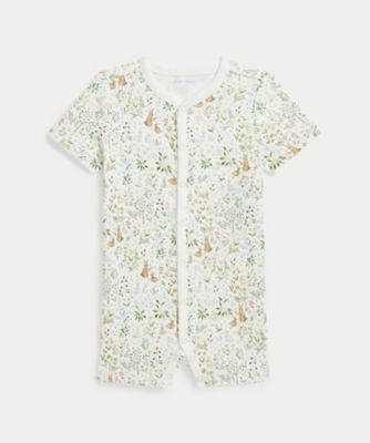 POLO RALPH LAUREN CHILDRENS WEAR /ポロ ラルフ ローレン チルドレンズウェア RL ベビー×Riley Sheehey コットン ショートオール CWPOOPCIC720321