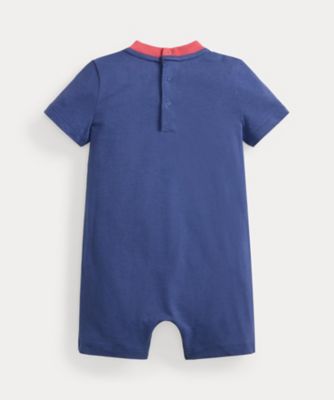 Polo ベア コットン ジャージー ショートオール 