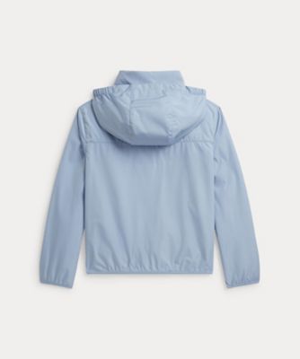 新品Polo Ralph Lauren フード付きジャケット 水色 パッカブル ウォーターリペラント フーデッド ジャケット