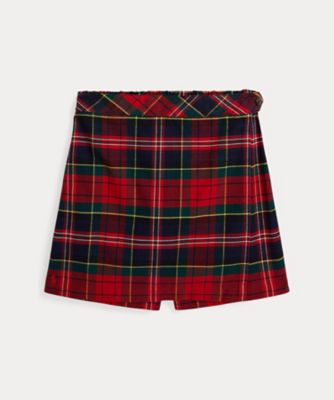 ＜POLO RALPH LAUREN CHILDRENS WEAR ＞チェック　フェイクラップ　コットン　フランネル　スコート　ＣＷＰＯＳＨＯＧ７６２００４８