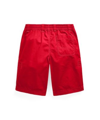 コットン　ツイル　ドローストリング　ショートパンツ
