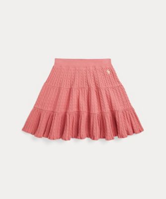 ＜POLO RALPH LAUREN CHILDRENS WEAR ＞ミニケーブル　ティアード　コットン　スカート　ＣＷＰＯＳＫＴＧ６Ｈ２０１５８