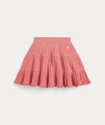 ＜POLO RALPH LAUREN CHILDRENS WEAR ＞ミニケーブル　ティアード　コットン　スカート　ＣＷＰＯＳＫＴＲ６Ｈ２０１４７