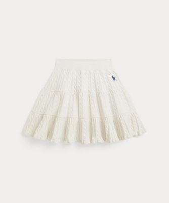 ＜POLO RALPH LAUREN CHILDRENS WEAR ＞ミニケーブル　ティアード　コットン　スカート　ＣＷＰＯＳＫＴＲ６Ｈ２０１４８