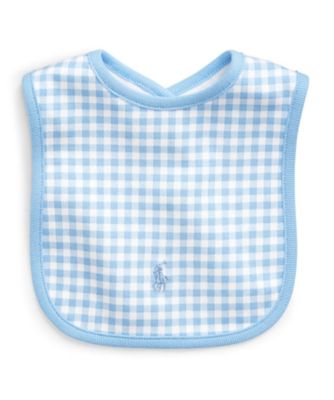 ギンガム　コットン　インターロック　ビブ