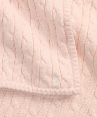 ラルフローレン ケーブルニット ひざ掛け & ハンカチ2枚セット 未使用品 ラルフローレン 大判ケーブルニット ブランケット ひざ掛け