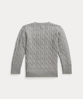 ポロラルフローレン ケーブルニットコットンセーター 長袖 ベージュ XL ケーブルニット コットン セーター