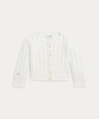 POLO RALPH LAUREN CHILDRENS WEAR /ポロ ラルフ ローレン チルドレンズウェア ポインテールニット コットン カーディガン CWPOSWEF6820204