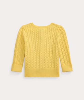 希少！刺繍なし！新品未使用　ラルフローレン　半袖コットンカーディガン　貝ボタン Polo ベア コットン Vネック カーディガン