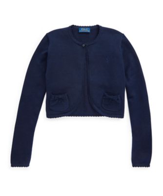 ＜三越伊勢丹/公式＞ POLO RALPH LAUREN CHILDRENS WEAR /ポロ ラルフ ローレン チルドレンズウェア スカラップドトリム コットン カーディガン 410ネイビー トップス【三越伊勢丹/公式】