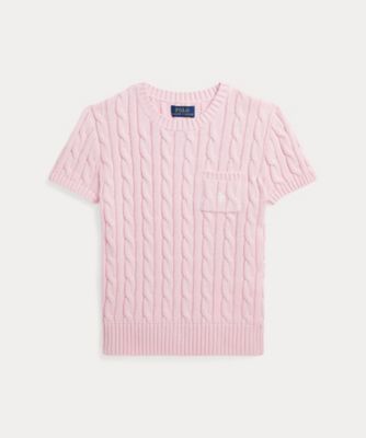 ＜POLO RALPH LAUREN CHILDRENS WEAR ＞ケーブルニット　コットン　ショートスリーブ　セーター　ＣＷＰＯＳＷＥＧ６８２０４４６