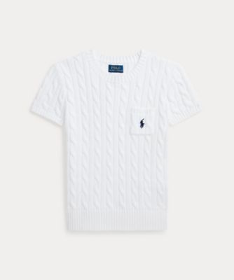 ＜POLO RALPH LAUREN CHILDRENS WEAR ＞ケーブルニット　コットン　ショートスリーブ　セーター　ＣＷＰＯＳＷＥＧ６８２０４４７