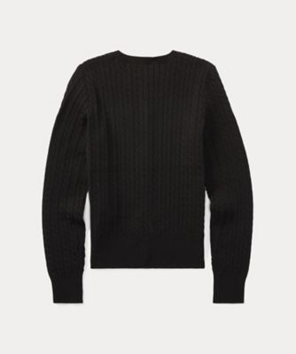 POLO RALPH LAUREN】コットンカーディガン ワッペン 黒 M